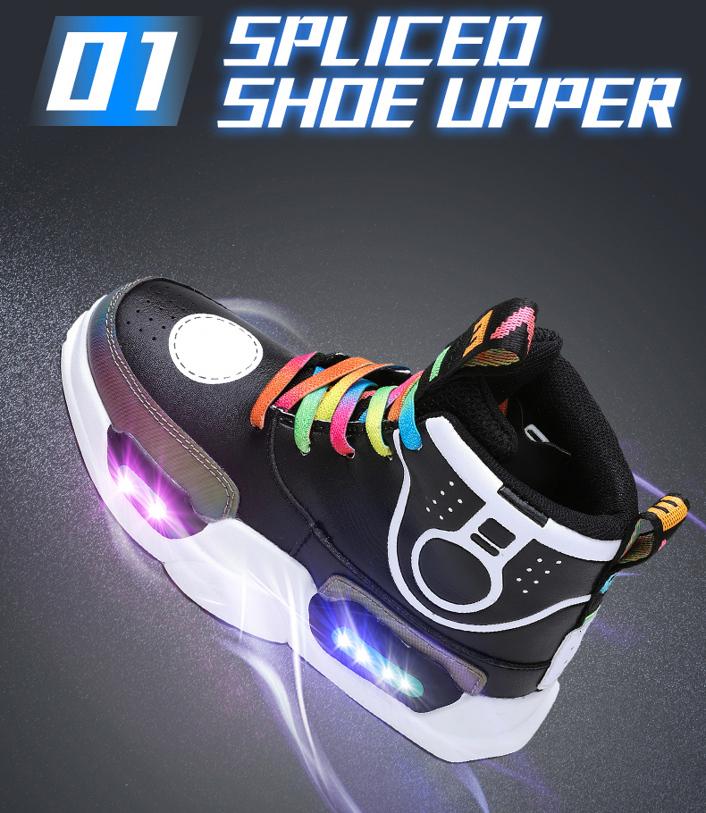 LED Light Up Shoes Boys Girls Kids 2 Colors Flashing Sneakers - Anrbo.com