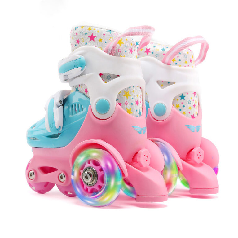 Kids Boys Girls Roller Skates Adjustable Skating Shoes for Beginners