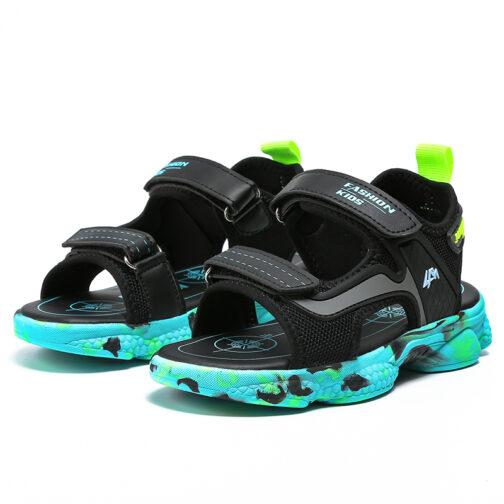 Kids Boys Baby’s Open Toe Adjustable Athletic Sandals 23
