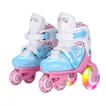 Kids Boys Girls Roller Skates Adjustable Outdoor Skating Shoes for Beginners