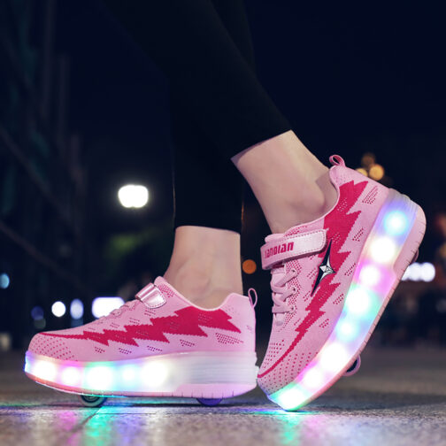 Roller Skates Boys Girls Kids Led Light Up Shoes Sneakers Skating Shoes for Beginners