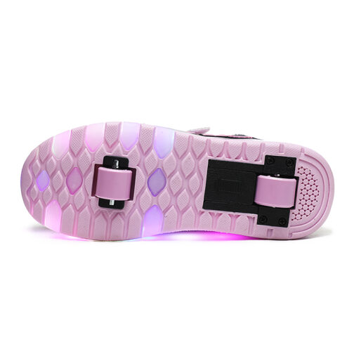 Roller Skates Boys Girls Kids Light Up Shoes Wheeled Skate USB Charge LED Sneakers 9