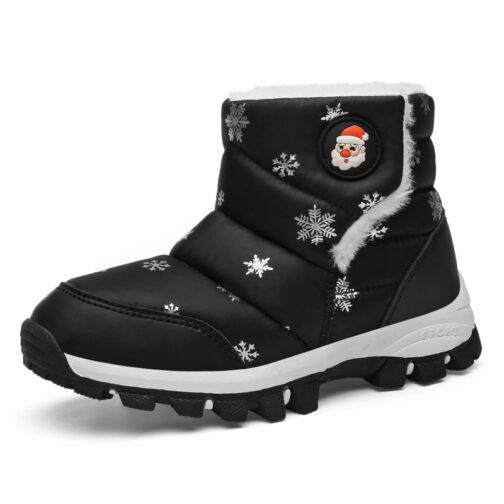 Boys Girls Kids Snow Boots Waterproof Slip Resistant Winter Shoes
