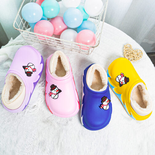 Boys Kids Girls Warm House Slippers Winter Indoor Home Shoes