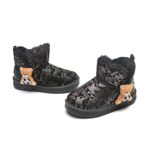 Girls Kids Snow Boots Waterproof Slip Resistant Winter Shoes