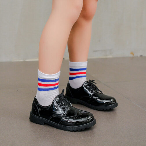 Kids Boys Girls Leather Dress Shoes