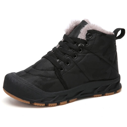 Kids Boys Snow Boots Waterproof Slip Resistant Winter Sneakers