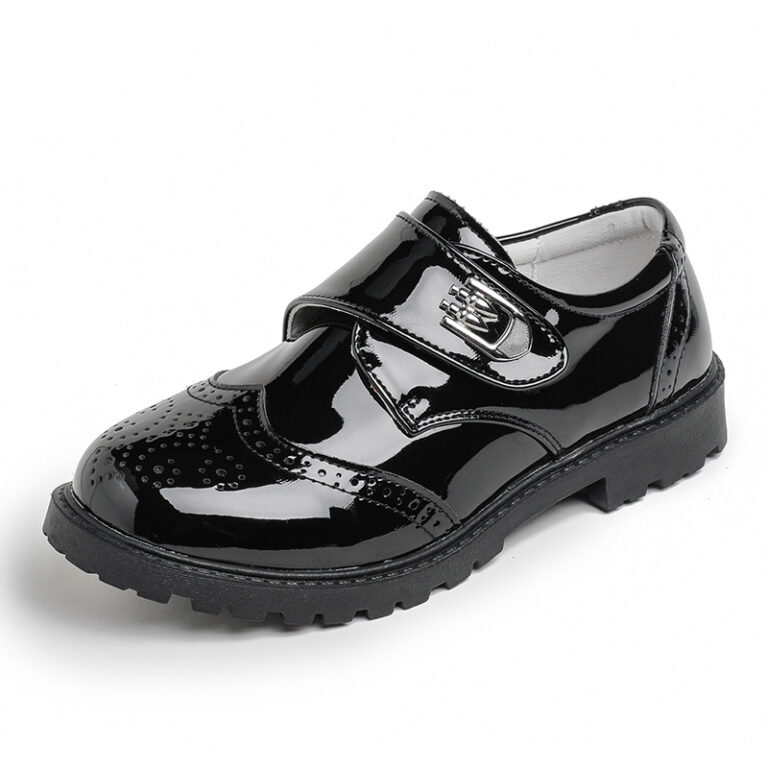 Kids Girls Boys Leather Dress Shoes