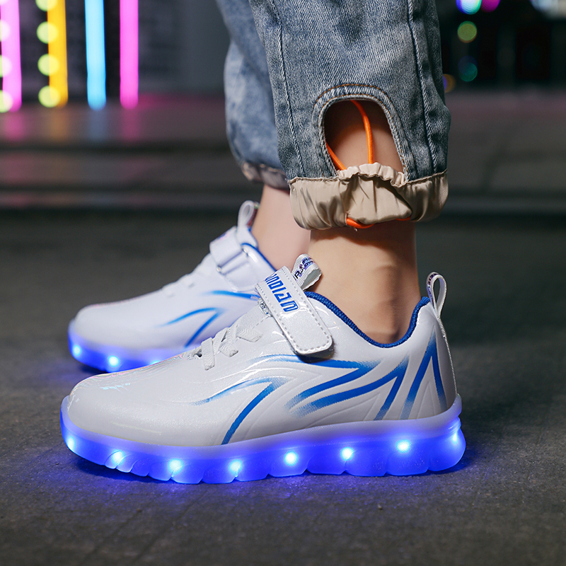 met de klok mee bestuurder Onschuldig LED Light Up Shoes Kids Boys Girls Flashing Sneakers - Anrbo.com