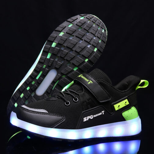 LED Light Up Shoes Kids Boys Girls VORTEX 33Y Trend Sneakers