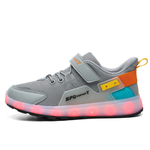 LED Light Up Shoes Kids Boys Girls VORTEX 33Y Trend Sneakers
