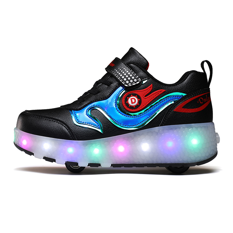 Rimpels Trappenhuis Niet meer geldig Roller Skates Girls Boys Kids Light Up Shoes LED Wheeled Skate Sneakers -  Anrbo.com