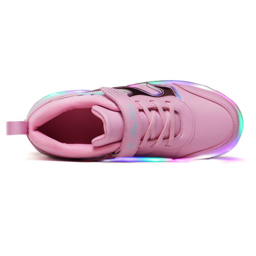 Roller Skates Girls Boys Kids Light Up Shoes LED Wheeled Skate Sneakers 8