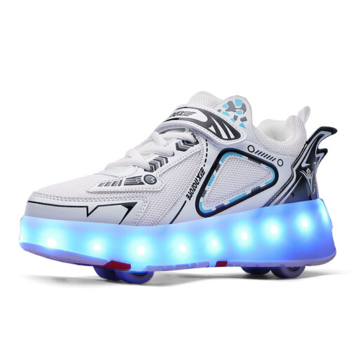 Roller Skates Girls Kids Boys Light Up Shoes LED Wheeled Skate Sneakers