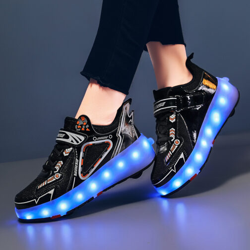 Roller Skates Girls Kids Boys Light Up Shoes LED Wheeled Skate Sneakers
