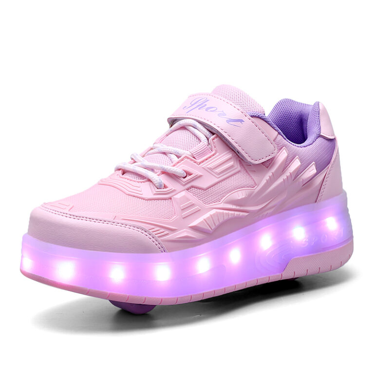 Roller Skates Girls Kids Boys Light Up Shoes Wheeled Skate LED Sneakers ...