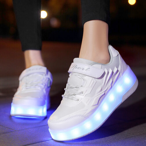 Roller Skates Girls Kids Boys Light Up Shoes Wheeled Skate LED Sneakers