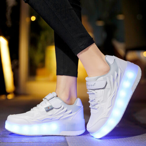 Roller Skates Girls Kids Boys Light Up Shoes Wheeled Skate LED Sneakers