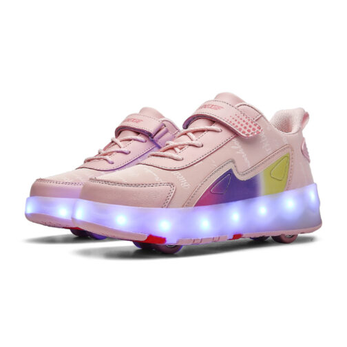 Roller Skates Kids Boys Girls Light Up Shoes LED Wheeled Skate Sneakers