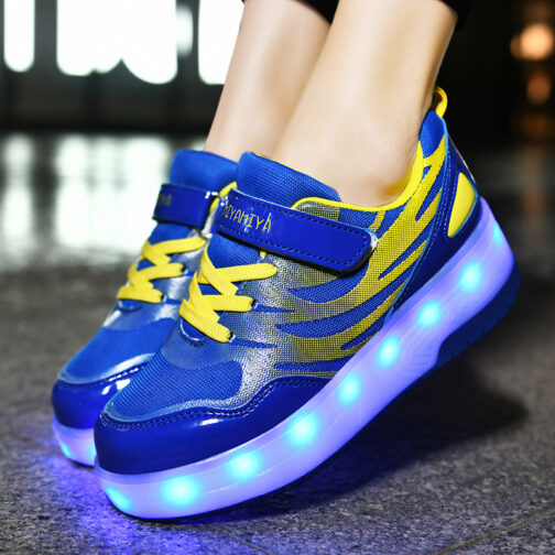 Roller Skates Kids Boys Girls Light Up Shoes Wheeled Skate LED Sneakers