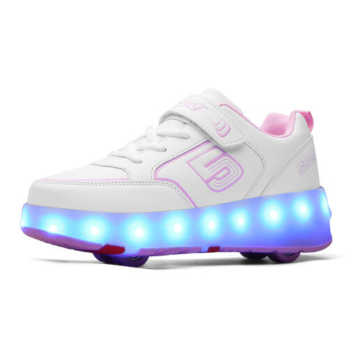 Roller Skates Kids Girls Boys Light Up Shoes LED Wheeled Skate Sneakers