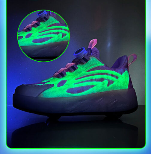 Roller Skates Kids Light Up Shoes LED Wheeled Skate Sneakers
