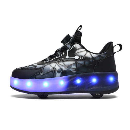 Roller Skates Light Up Shoes LED Wheeled Skate Kids Sneakers