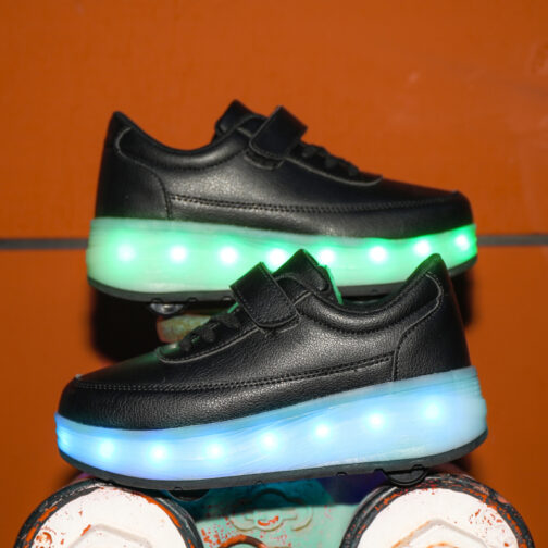 Roller Skates Light Up Shoes Wheeled Skate Kids LED Sneakers