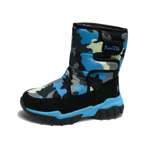 Kids Snow Boots Boys Camouflage Winter Shoes