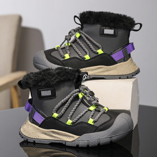 Kids Snow Boots Boys Cozy Winter Shoes