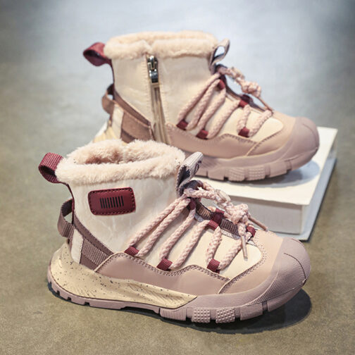 Kids Snow Boots Boys Cozy Winter Shoes