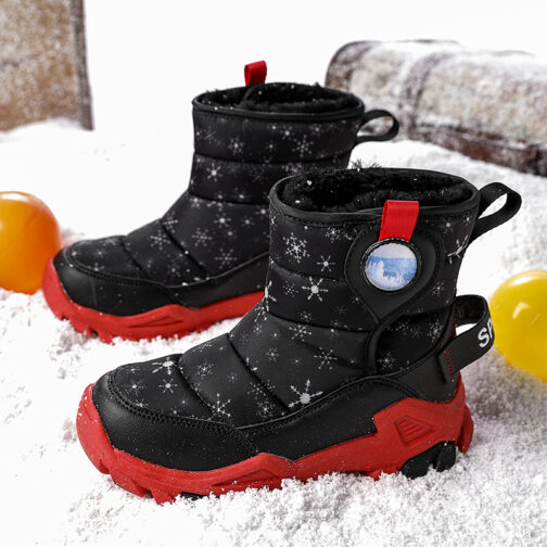 Kids Snow Boots Boys Fashion Winter Shoes 15