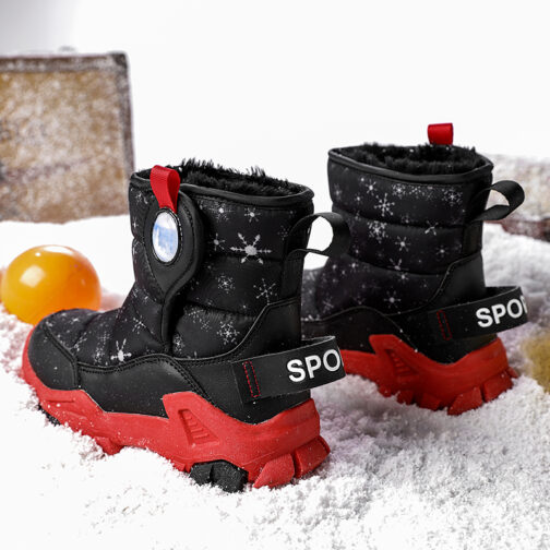 Kids Snow Boots Boys Fashion Winter Shoes 16