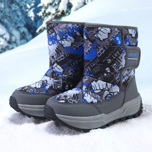 Kids Snow Boots Boys Girls Anti-Slip Winter Shoes