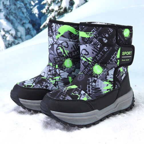 Kids Snow Boots Boys Girls Anti-Slip Winter Shoes