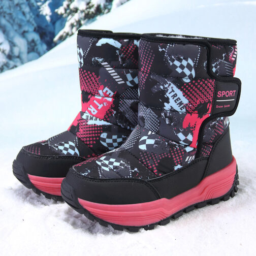 Kids Snow Boots Boys Girls Anti-Slip Winter Shoes