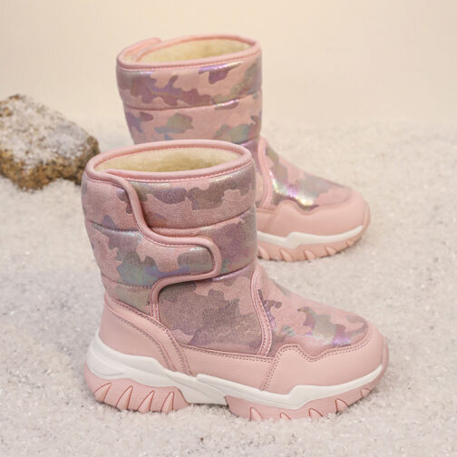 Kid’s Snow Boots Boys Girls Fur Winter Shoes