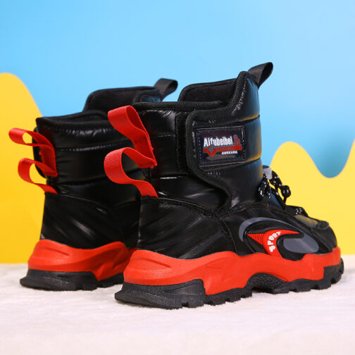 Kids Snow Boots Boys Girls Waterproof Winter Shoes 23