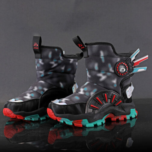 Kids Snow Boots Boys Lightweight Winter Shoes