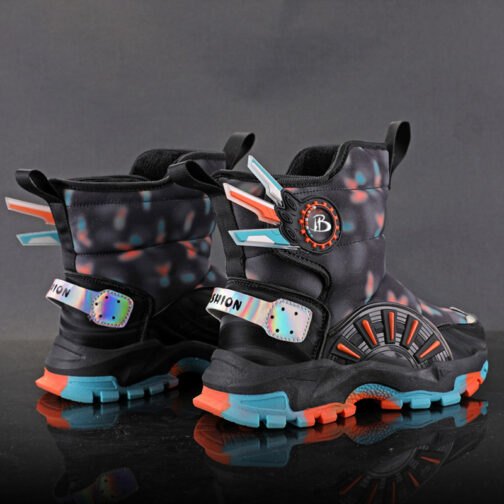 Kids Snow Boots Boys Lightweight Winter Shoes