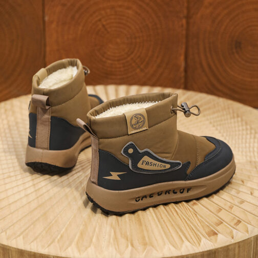 Kids Snow Boots Boys Low Winter Shoes 12