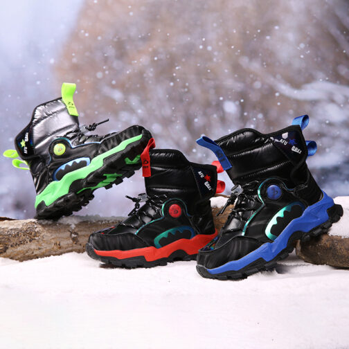 Kids Snow Boots Boys Waterproof Winter Shoes