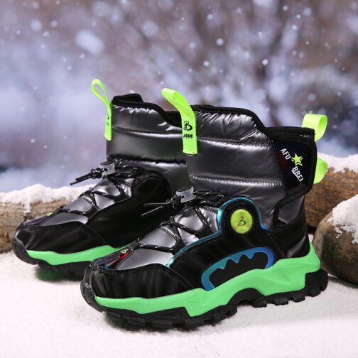 Kids Snow Boots Boys Waterproof Winter Shoes