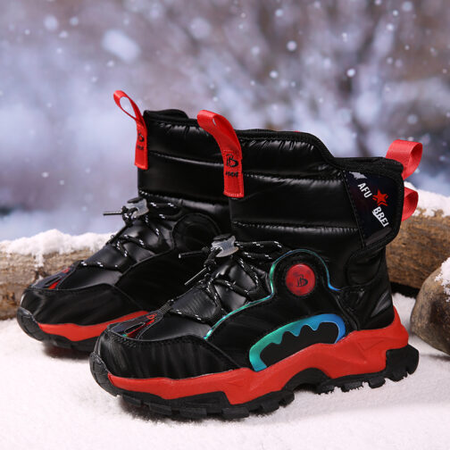 Kids Snow Boots Boys Waterproof Winter Shoes