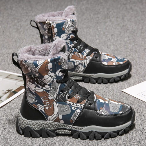 Kids Snow Boots Boys Winter Shoes Waterproof