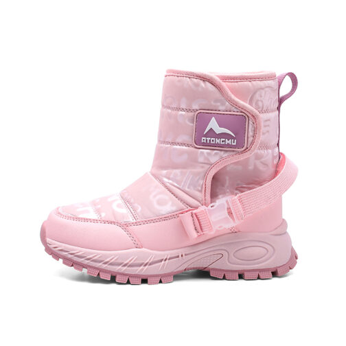 Kids Snow Boots Girls Boys Easy-Fit Winter Shoes