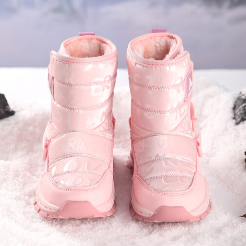 Kids Snow Boots Girls Boys Easy-Fit Winter Shoes