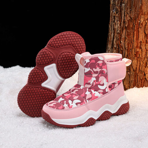 Kids Snow Boots Girls Boys Fashion Winter Shoes 11