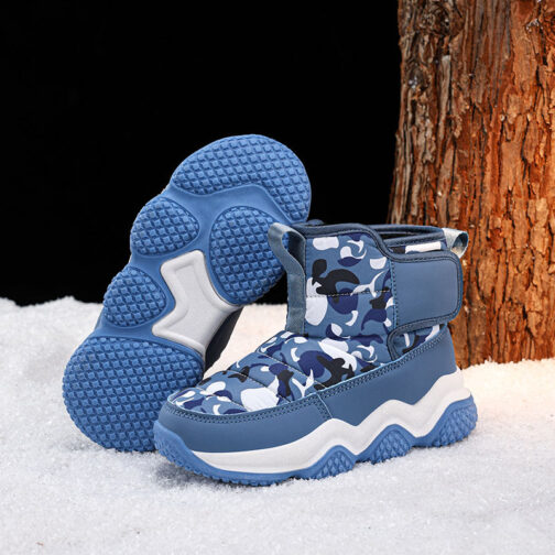 Kids Snow Boots Girls Boys Fashion Winter Shoes 13