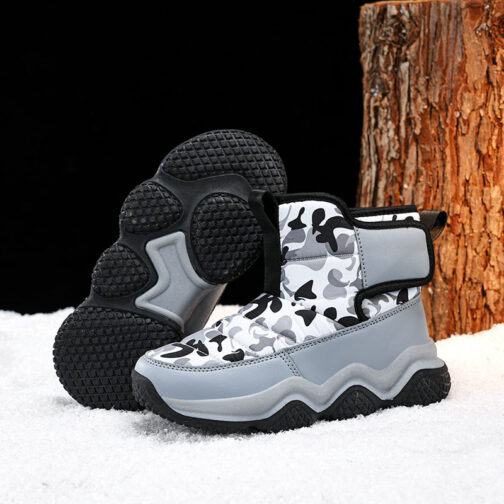 Kids Snow Boots Girls Boys Fashion Winter Shoes 16